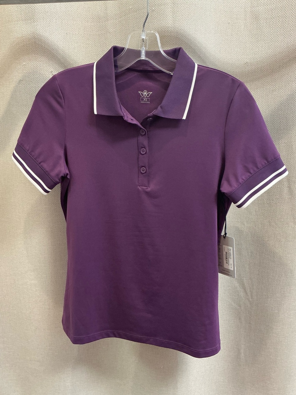 Tail Lollie Short Sleeve Button Polo Wineberry